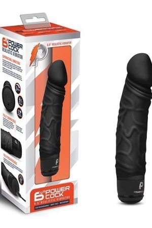 Powercocks 6.5" Realistic Vibrator - Black