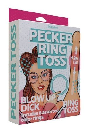 Inflatable Pecker Ring Toss - Asst. Color Rings
