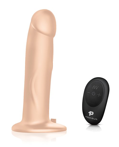 Pegasus 8" Dildo Rechargeable w/Adjustable Harness & Remote Set - Ivory - Image 2