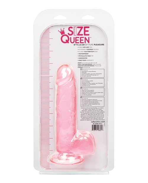 Size Queen 6" Dildo - Pink - Image 2