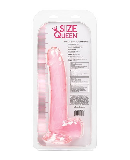Size Queen 8" Dildo - Pink - Image 2