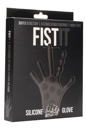 Shots Fistit Silicone Stimulation Glove - Black