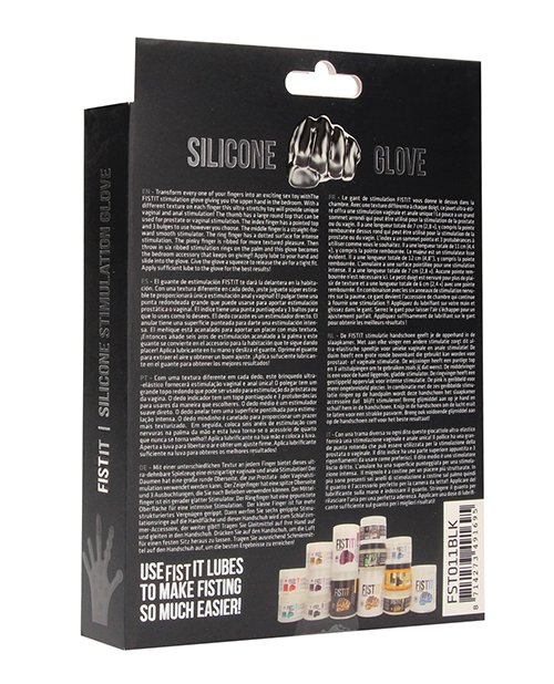 Shots Fistit Silicone Stimulation Glove - Black - Image 2