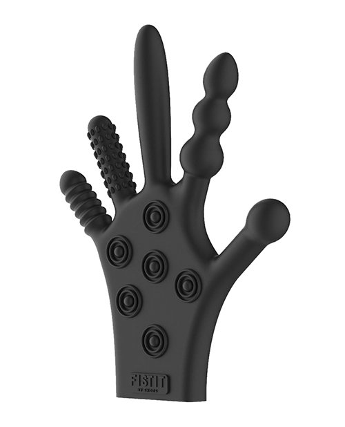 Shots Fistit Silicone Stimulation Glove - Black - Image 3