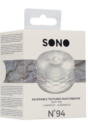 Shots Sono No. 94 Reversible Textured Masturbator - Transparent