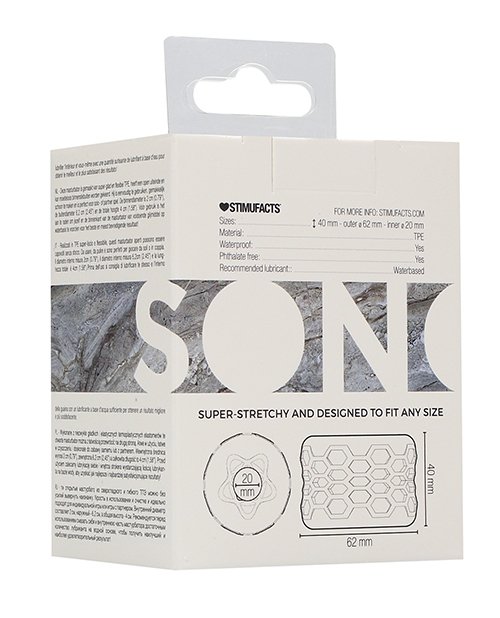 Shots Sono No. 94 Reversible Textured Masturbator - Transparent - Image 2