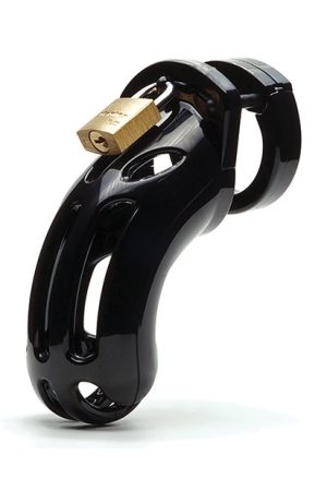 CB-6000 3 3/4" Curved Cock Cage & Lock Set  - Black