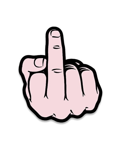 Wood Rocket Middle Finger Pin - Ivory - Image 2