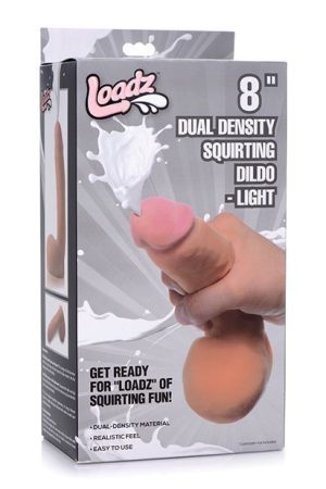 Loadz 8" Dual Density Squirting Dildo - Light