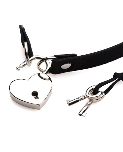 Master Series Lock-It Heart Lock and Key Choker - Image 3
