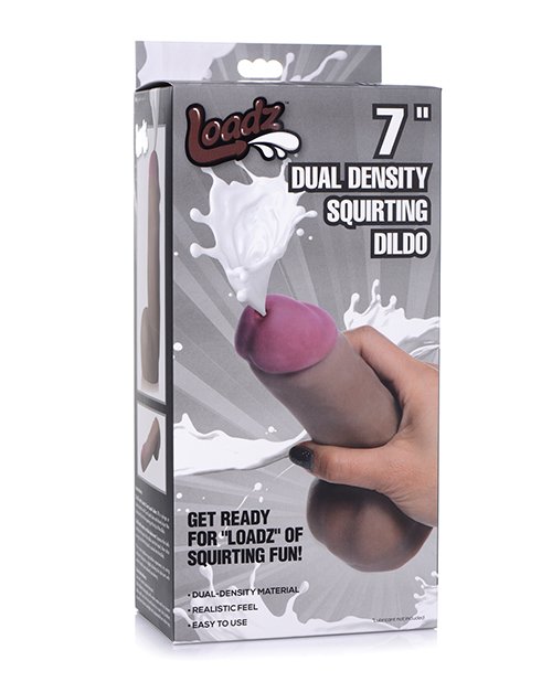 Loadz 7" Dual Density Squirting Dildo - Dark