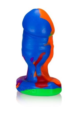 Honcho-1 Small Stumpy Dick Shape Buttplug - Rainbow