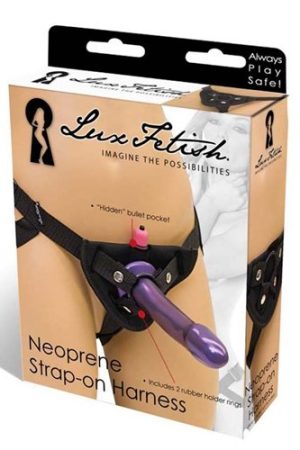 Neoprene Strap-on Harness - Black