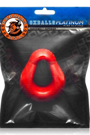 Hung Padded Cockring Oxballs - Red