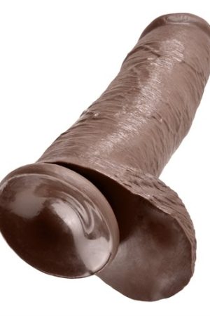 King Cock 12 Inch Cock With Balls - Brown