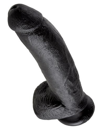 King Cock 9-Inch Cock With Balls - Black - Image 3