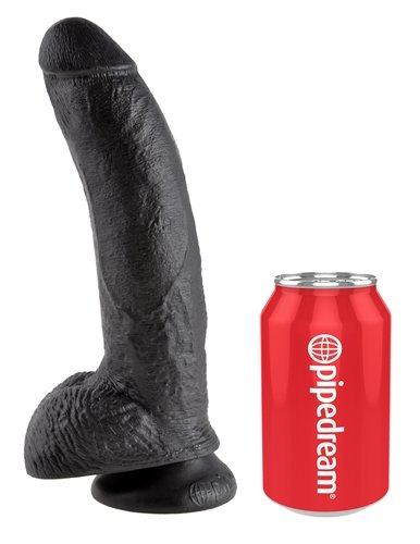 King Cock 9-Inch Cock With Balls - Black - Image 2