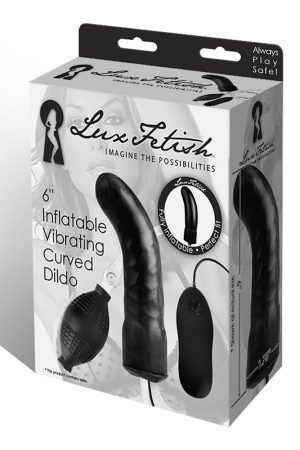 Lux Fetish 6" Inflatable Vibrating Dildo