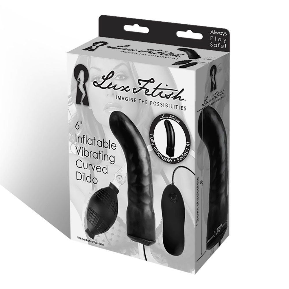 Lux Fetish 6" Inflatable Vibrating Dildo