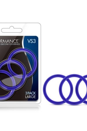 Performance - Vs3 Pure Premium Silicone  Cockrings - Large - Indigo