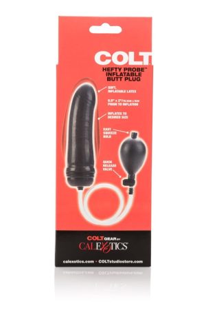 Colt Hefty Probe Inflantatable Butt Plug - Black