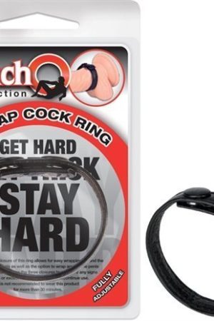 The Macho Collection 3-Snap Cock Ring - Black
