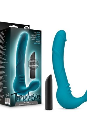 Temptasia - Luna - Strapless Silicone Dildo - Teal