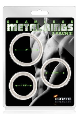 Seamless Metal Rings - 3 Pack