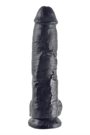 King Cock 10-Inch Cock With Balls - Black