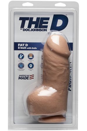 The D - Fat D - 8 Inch With Balls - Firmskyn -  Vanilla