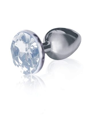 The 9's the Silver Starter Bejeweled Stainless Steel Plug - Diamond