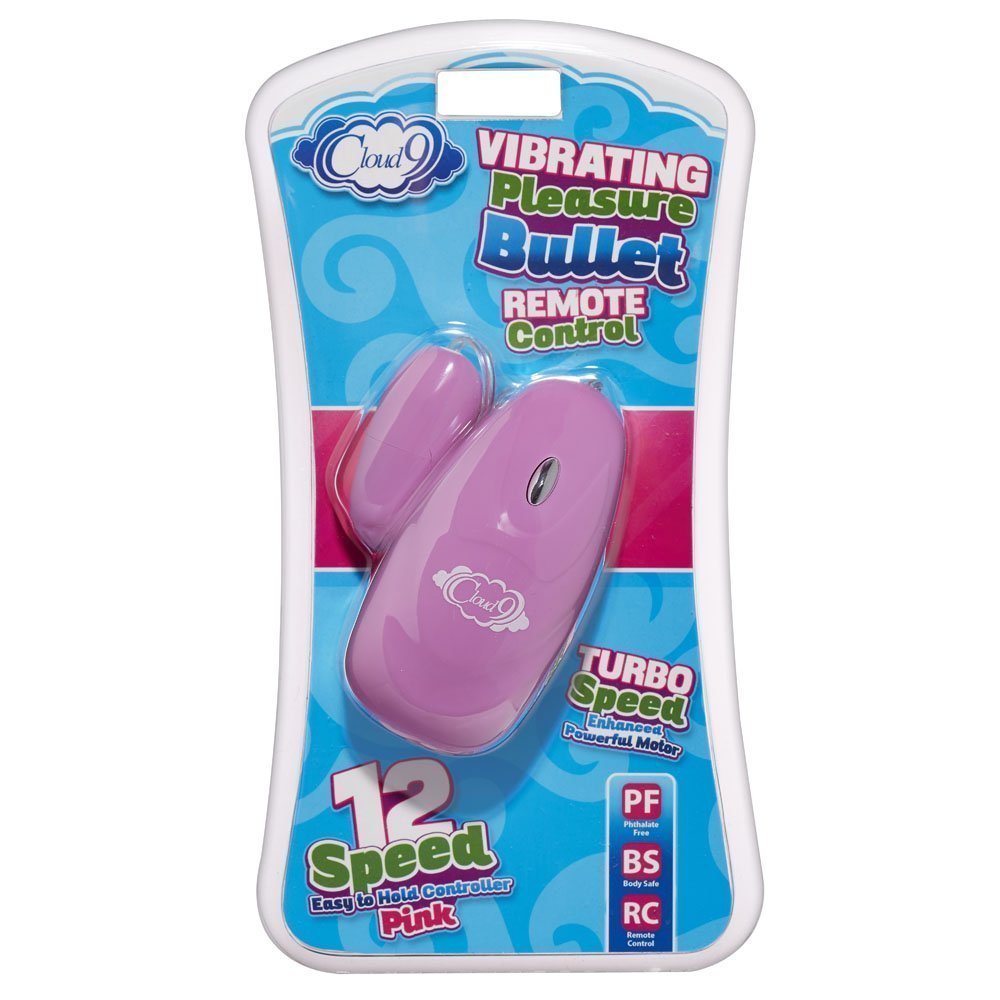 Vibrating Pleasure Bullet Remote Control - Pink