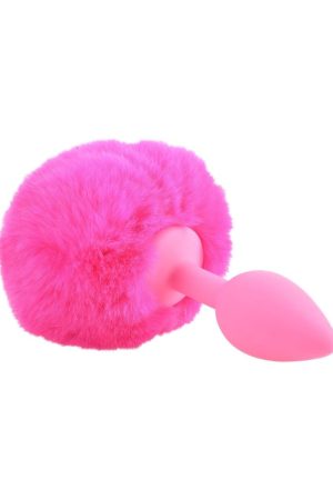 Neon Bunny Tail - Pink