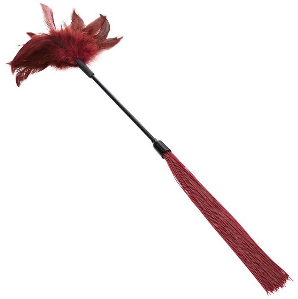 Sex and Mischief Enchanted Feather Tickler - Burgundy - Image 3