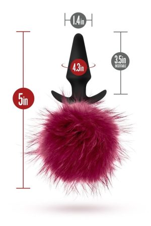 Pom Plugs Fur Pom Pom - Burgundy