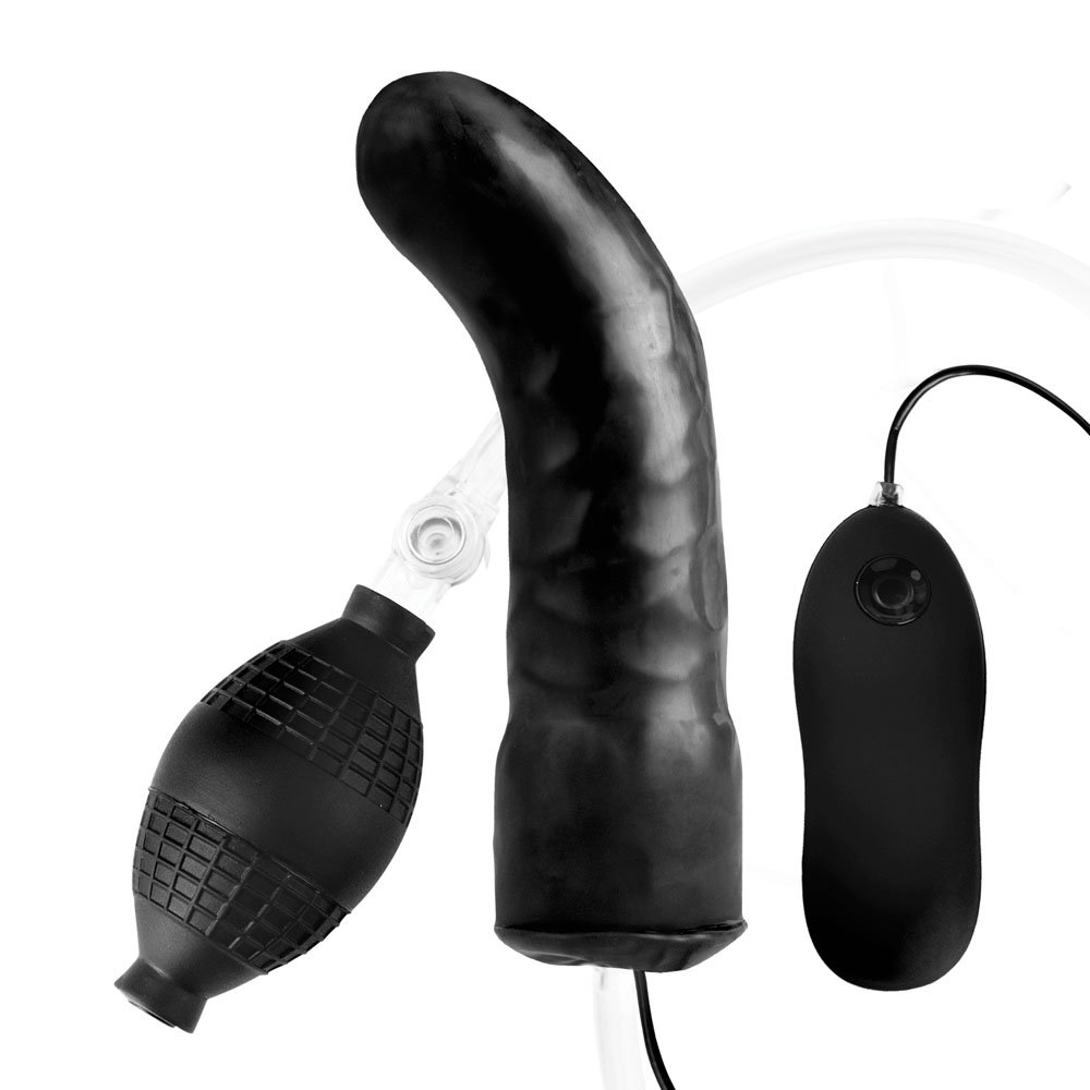 Lux Fetish 6" Inflatable Vibrating Dildo - Image 2