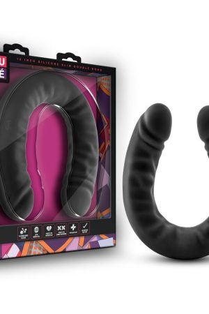 Ruse - Silicone Double Headed Dildo - 18 Inch - Black