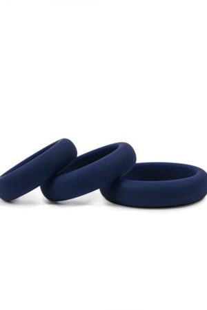 Hombre Xtra Stretch Silicone C-Bands - 3 Pack -  Navy
