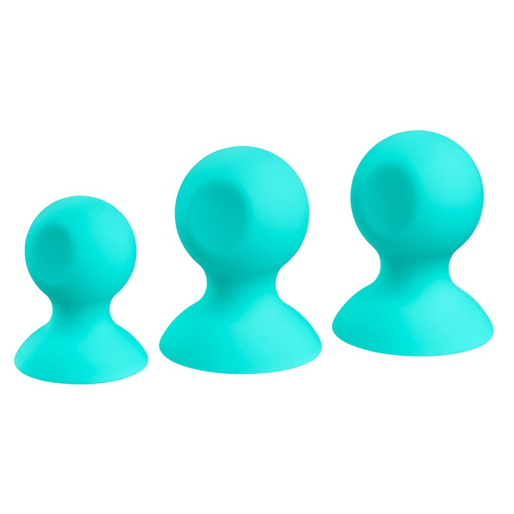 Cloud 9 Health and Wellness Nipple and Clitoral Massager Suction Set - Teal - Image 2