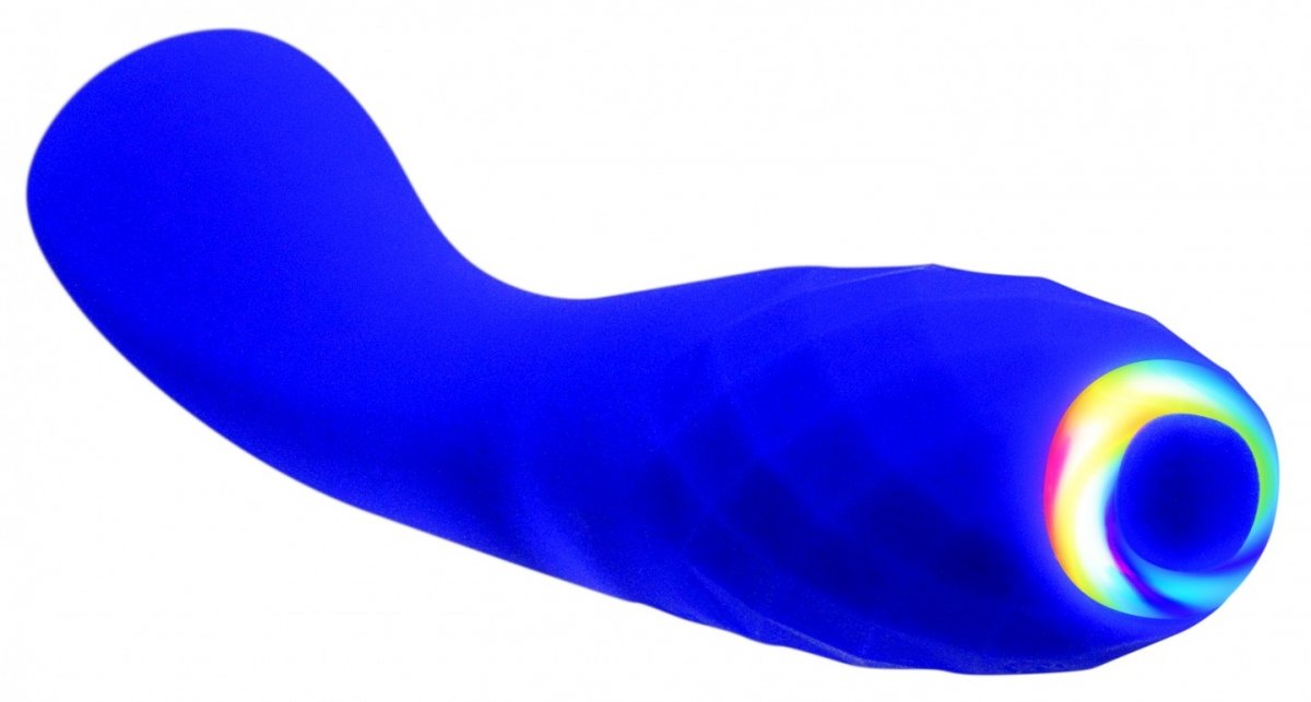 Rainbow G Rechargeable Light Up Vibe - Blue - Image 2