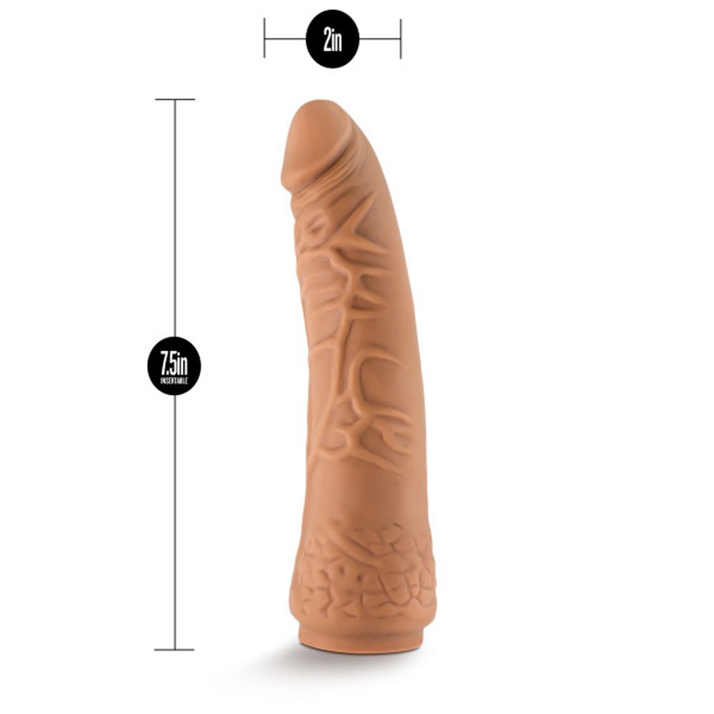 Lock on - 7.5 Inch Realistic Lock on Dildo - Mocha - Image 2