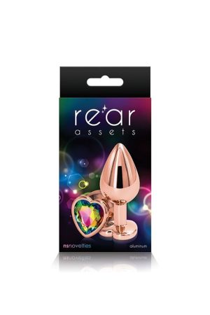 Rear Assets - Rose Gold Heart - Medium - Rainbow