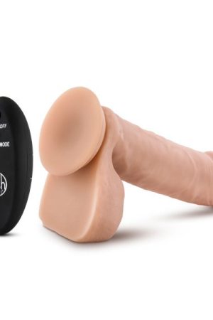 Dr. Skin - 8 Inch 10 Function Wireless Remote Dildo - Beige