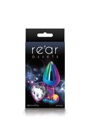 Rear Assets - Multicolor Heart - Medium - Clear