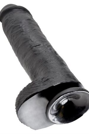 King Cock 11 Inch With Balls - Black