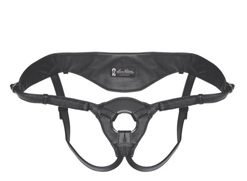 Patent Leather Strap-on Harness - Black - Image 2