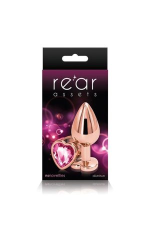 Rear Assets - Rose Gold Heart - Medium - Pink