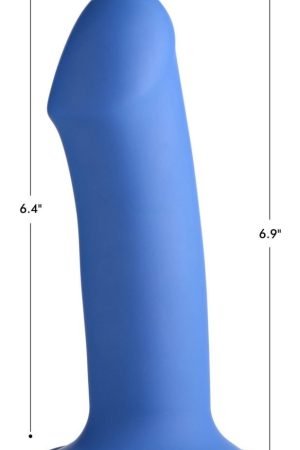 Squeezable Thick Phallic Dildo - Blue
