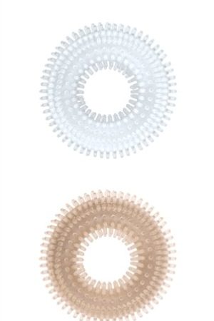 Mack Tuff Ribbed Cock Rings-Clear and Smoke