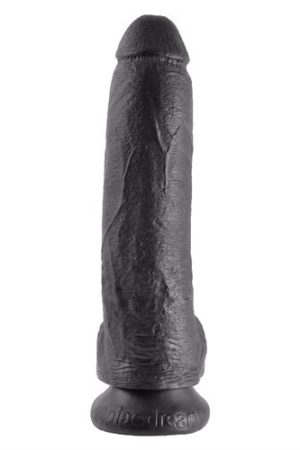 King Cock 9-Inch Cock With Balls - Black
